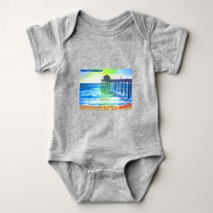 Manhattan Beach Pier T-Shirt Baby Bodysuit