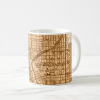 Manhattan Beach vintage map mug