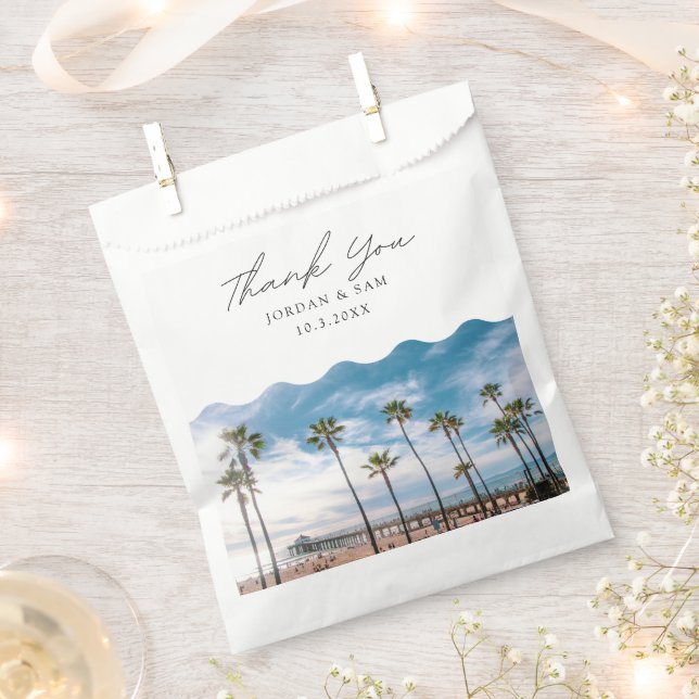 Manhattan Beach Wedding Favour Thank You Photo Favour Bag (Clipped)