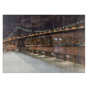 Manhattan Bridge and NYC Skyline Cutting Board