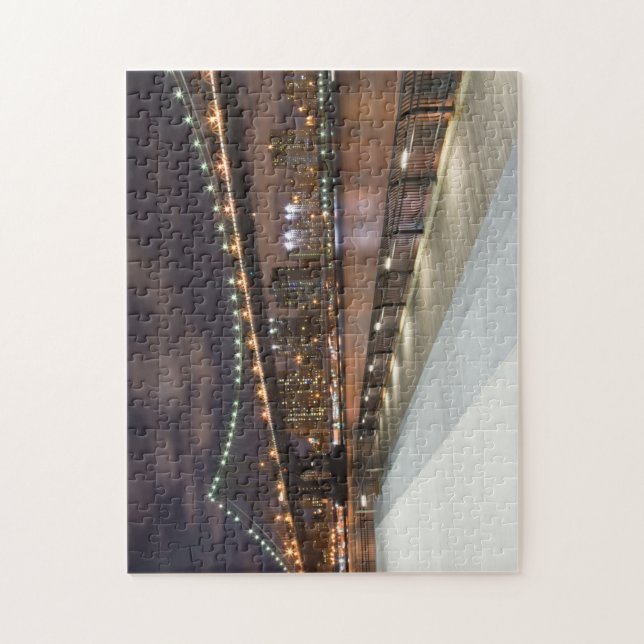 Manhattan Bridge and NYC Skyline Jigsaw Puzzle (Vertical)