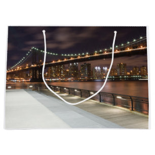 Manhattan Bridge and NYC Skyline Large Gift Bag