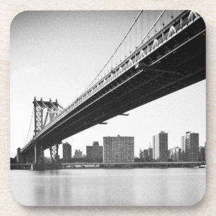 Manhattan Bridge and skyline, New York, US. Coaster