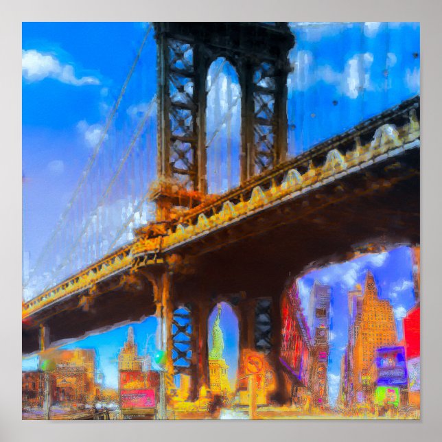 Manhattan-bridge collage poster (Front)