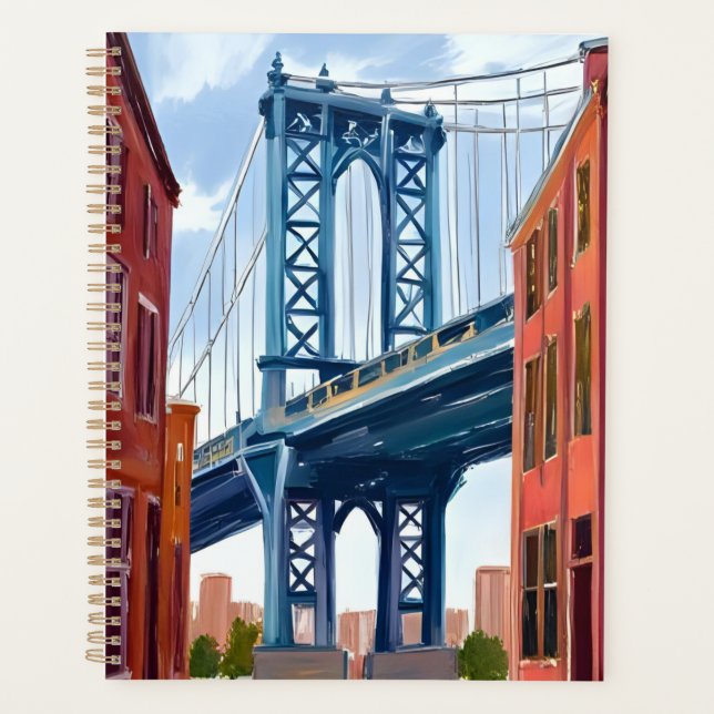 Manhattan Bridge New York City Painting Planner (Front)