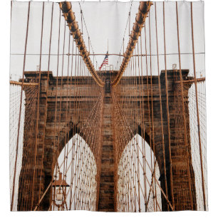MANHATTAN BRIDGE NEW YORK SHOWER CURTAIN