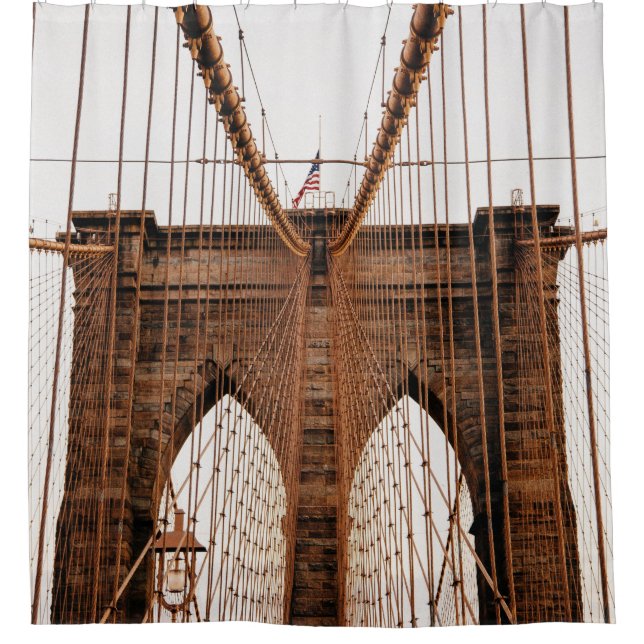 MANHATTAN BRIDGE NEW YORK SHOWER CURTAIN (Front)