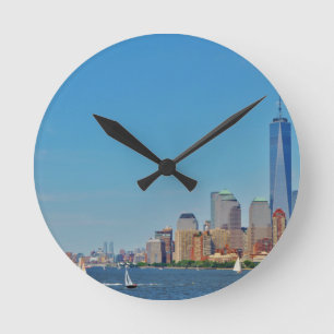 Manhattan Brooklyn New York NYC Round Clock