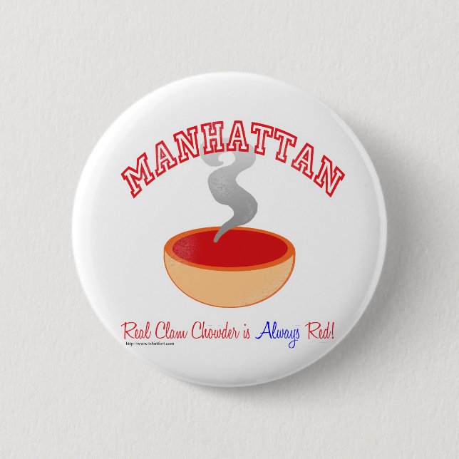 Manhattan Chowder War 6 Cm Round Badge (Front)