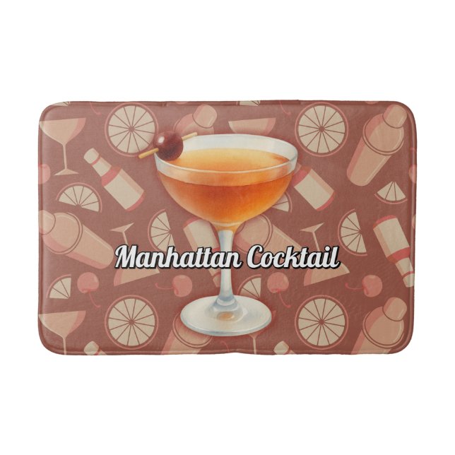 Manhattan Cocktail Bath Mat (Front)