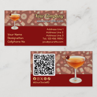 Manhattan Cocktail Business Card