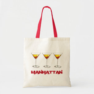Manhattan Cocktail Glass New York City NYC Tote