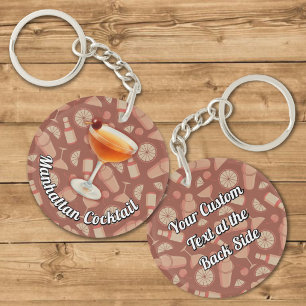 Manhattan Cocktail Key Ring