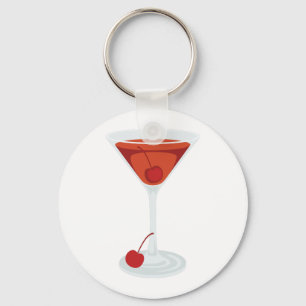 Manhattan Cocktail Key Ring