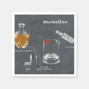 Manhattan Cocktail Napkin