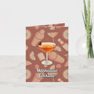 Manhattan Cocktail Recipe Card