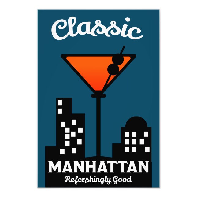 Manhattan Cocktail Wall Art (Front)