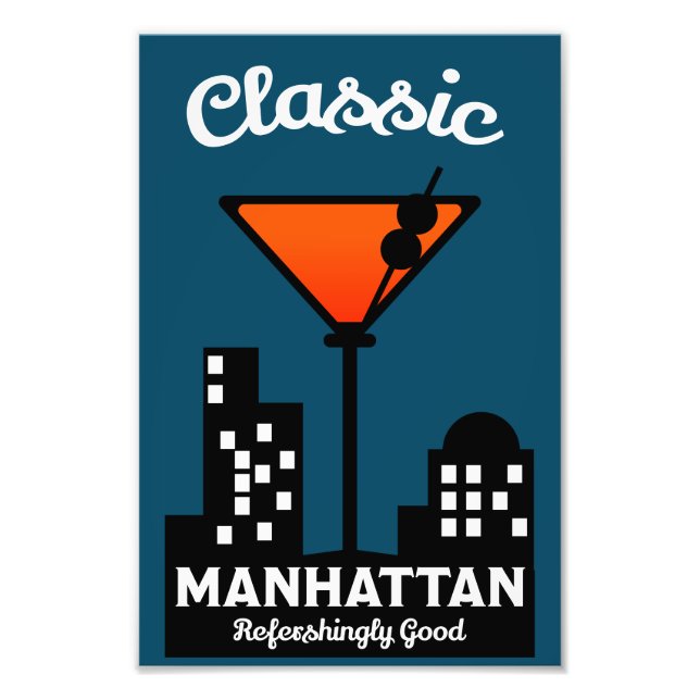 Manhattan Cocktail Wall Art (Front)