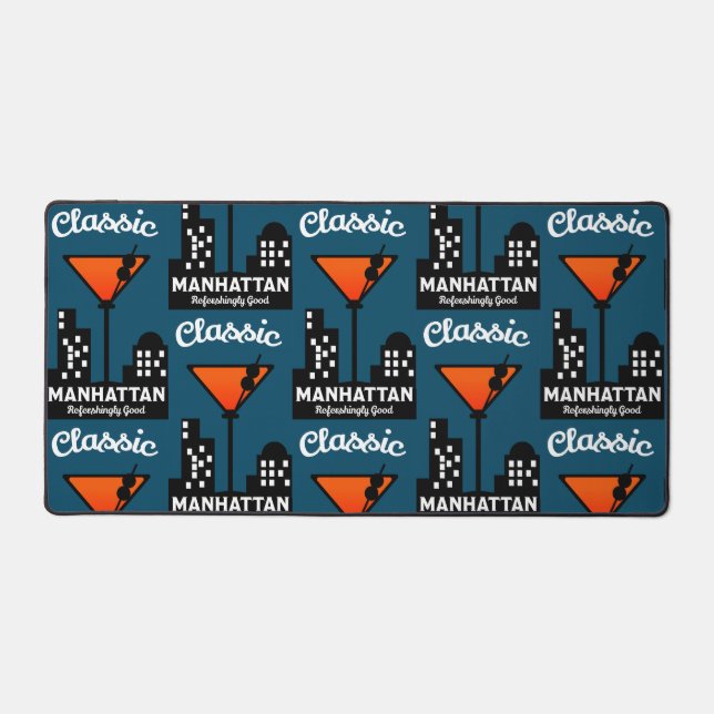 Manhattan Cocktail Wall Art Desk Mat (Front)