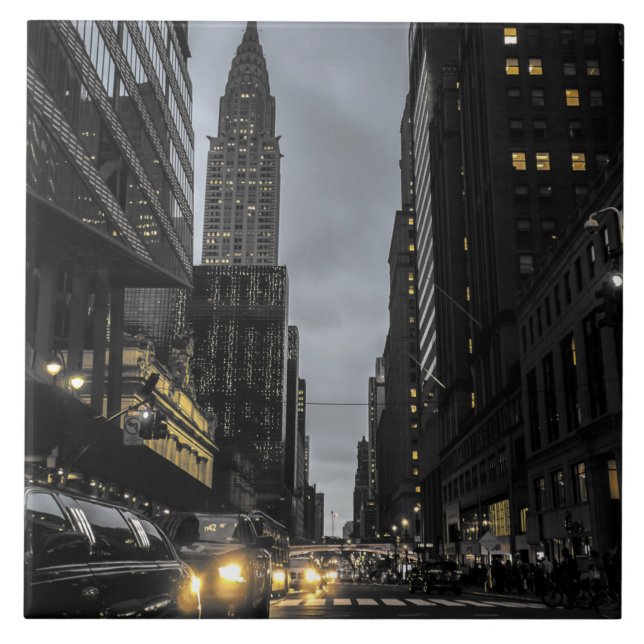 Manhattan Evening Ceramic Tile (Front)