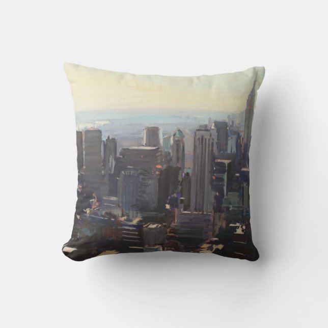 Manhattan from the Rockefeller Building 2012 Cushion (Front)