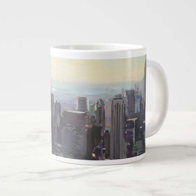 Manhattan from the Rockefeller Building 2012 Large Coffee Mug (Front Right)