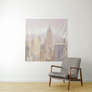 Manhattan in the Mist New York City Tapestry