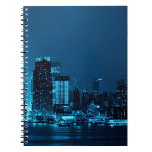 Manhattan midtown skyscrapers and New York City sk Notebook