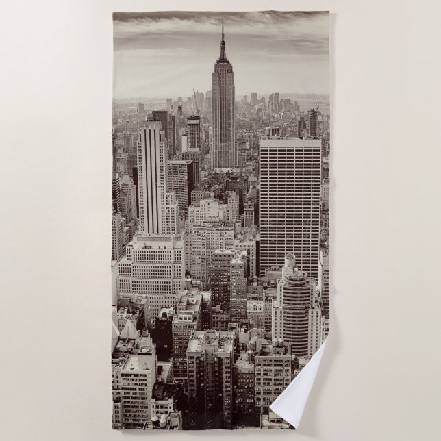 Manhattan, New York Beach Towel (Front)