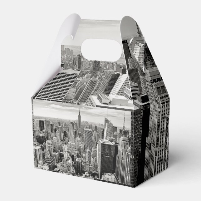 Manhattan, New York (black & white panorama) Favour Box (Front Side)