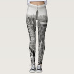 Manhattan, New York (black & white panorama) Leggings<br><div class="desc">Manhattan,  New York (black & white panorama). 
Please visit my store for more interesting design and more colour choice.
=> zazzle.com/colorfulworld*</div>