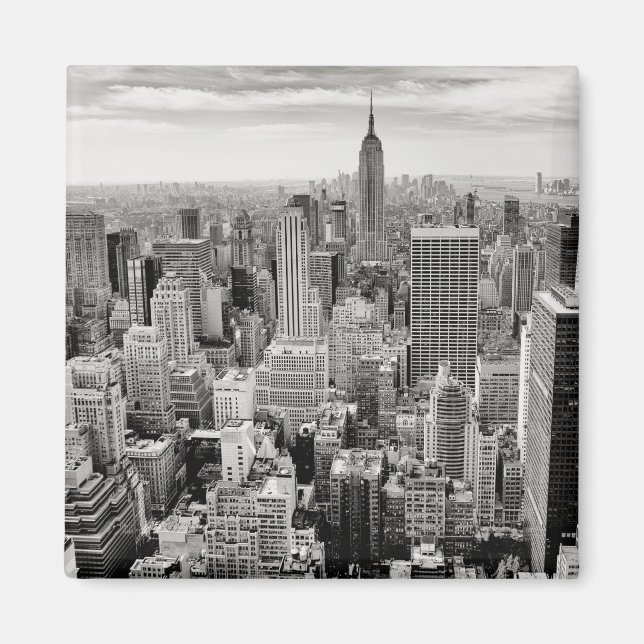 Manhattan, New York (black & white panorama) Magnet (Front)