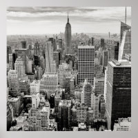 Manhattan, New York (black & white panorama)