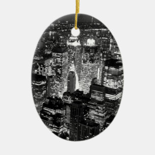 Manhattan New York City Ceramic Tree Decoration