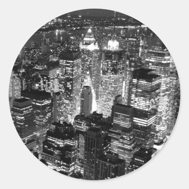 Manhattan New York City Classic Round Sticker (Front)