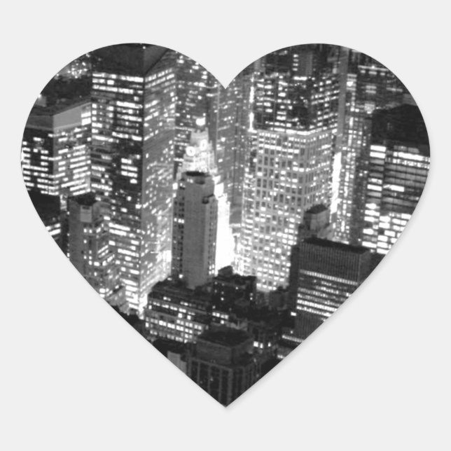 Manhattan New York City Heart Sticker (Front)