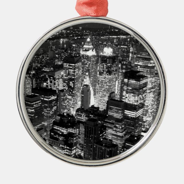 Manhattan New York City Metal Ornament (Front)
