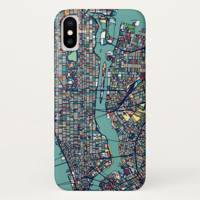 Manhattan New York Map Case-Mate iPhone Case (Back)