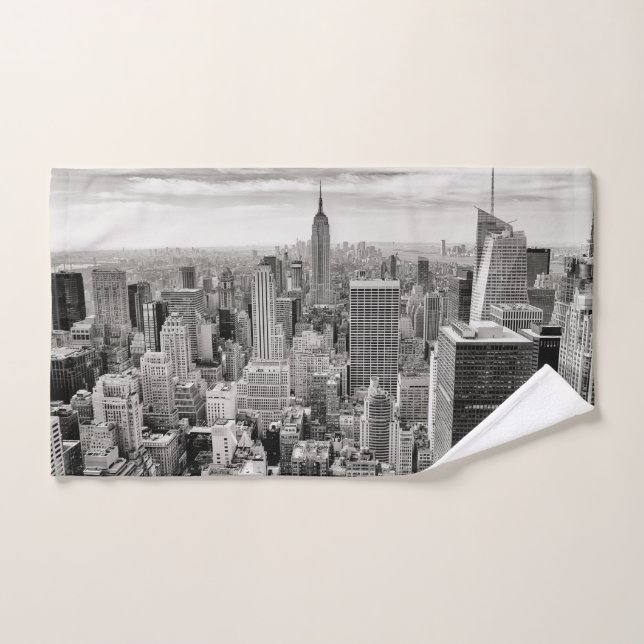 Manhattan, New York (panorama) Hand Towel (Hand Towel)