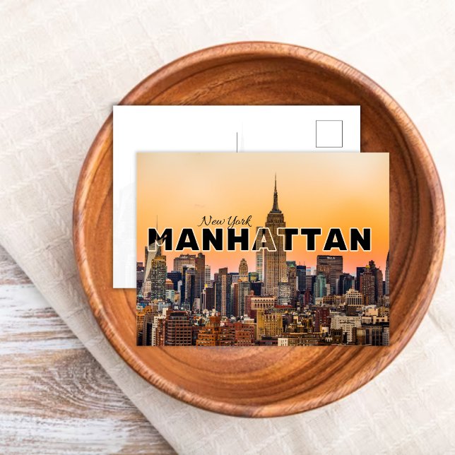Manhattan New York Skyline Travel Postcard (Creator Uploaded)