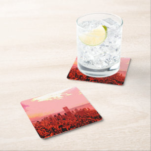 Manhattan, New York Square Paper Coaster