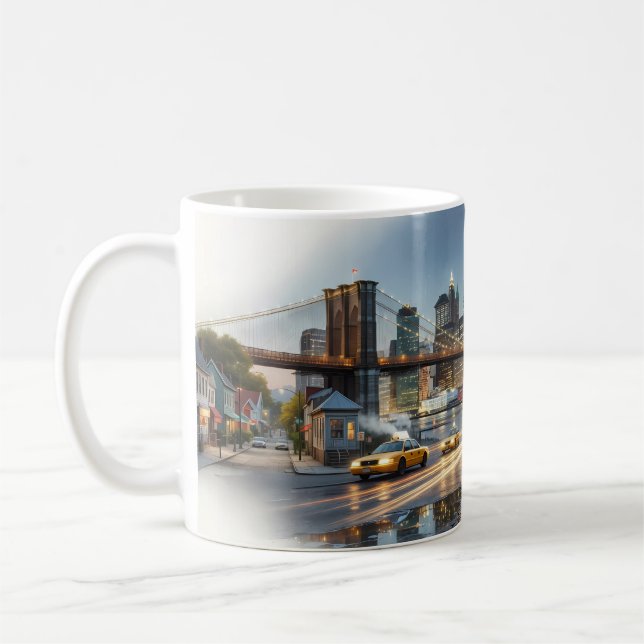 Manhattan Night Walker Broadway Lights Mug (Left)