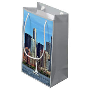 Manhattan NY – Sailboat By Manhattan Skyline Small Gift Bag