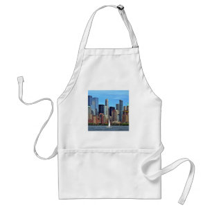 Manhattan NY – Sailboat By Manhattan Skyline Standard Apron