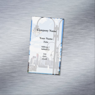 Manhattan NY - Skyline From Liberty State Park Magnetic Business Card