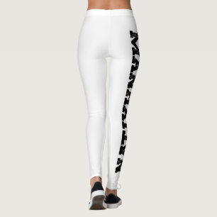 Manhattan NYC fashion, NY typography design Leggings