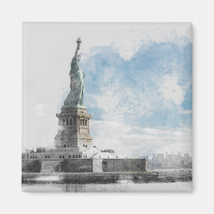 Manhattan Nyc Liberty Statue Magnet
