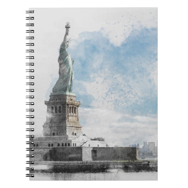 Manhattan Nyc Liberty Statue Notebook (Front)