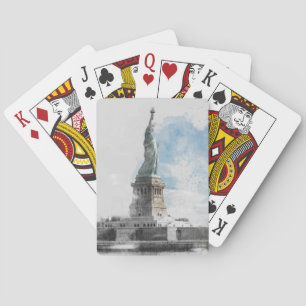 Manhattan Nyc Liberty Statue Playing Cards