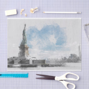 Manhattan Nyc Liberty Statue Tissue Paper